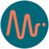 Logo da marca MindVox com design de onda sonora em fundo teal.